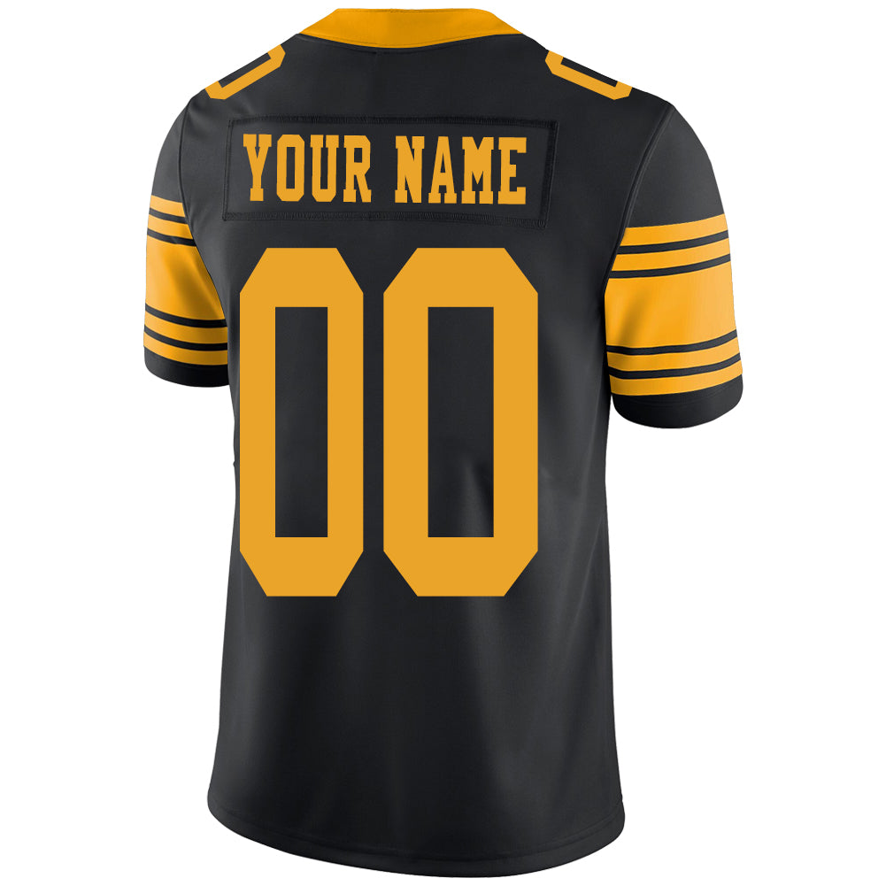 Custom Pittsburgh Steelers Stitched American Football Jerseys Personalize Birthday Gifts Black Jersey