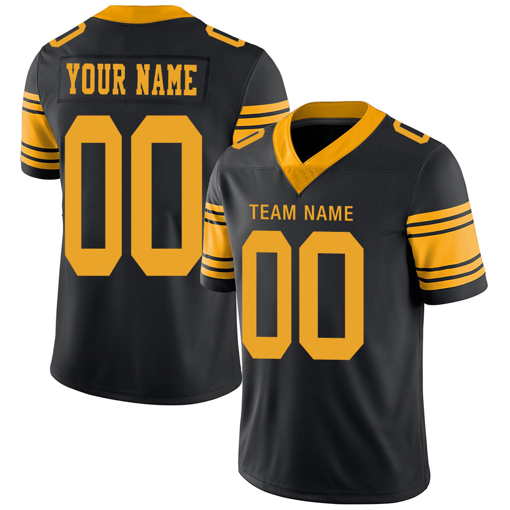 Custom Pittsburgh Steelers Stitched American Football Jerseys Personalize Birthday Gifts Black Jersey