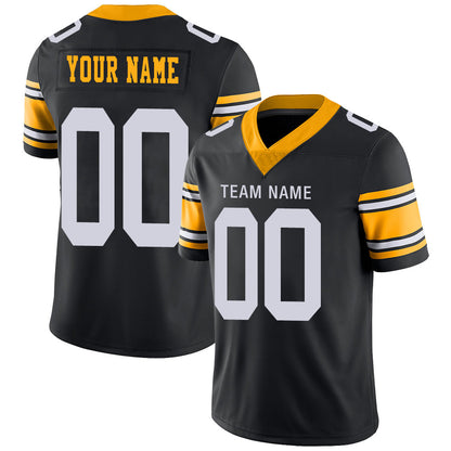 Custom Pittsburgh Steelers Stitched American Football Jerseys Personalize Birthday Gifts Black Jersey