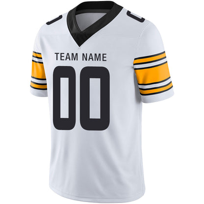 Custom Pittsburgh Steelers Stitched American Football Jerseys Personalize Birthday Gifts White Jersey