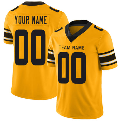 Custom Pittsburgh Steelers Stitched American Football Jerseys Personalize Birthday Gifts Yellow Jersey