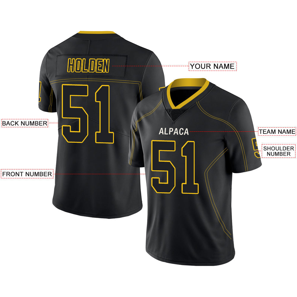 Custom Pittsburgh Steelers Stitched American Football Jerseys Personalize Birthday Gifts Black Jersey