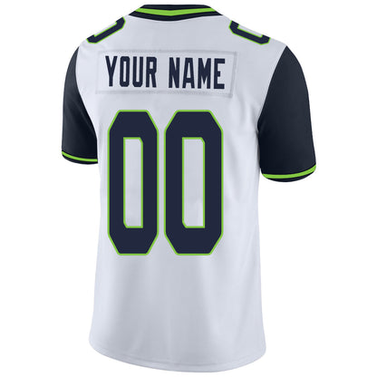 Custom S.Seahawks Stitched American Football Jerseys Personalize Birthday Gifts White Jersey