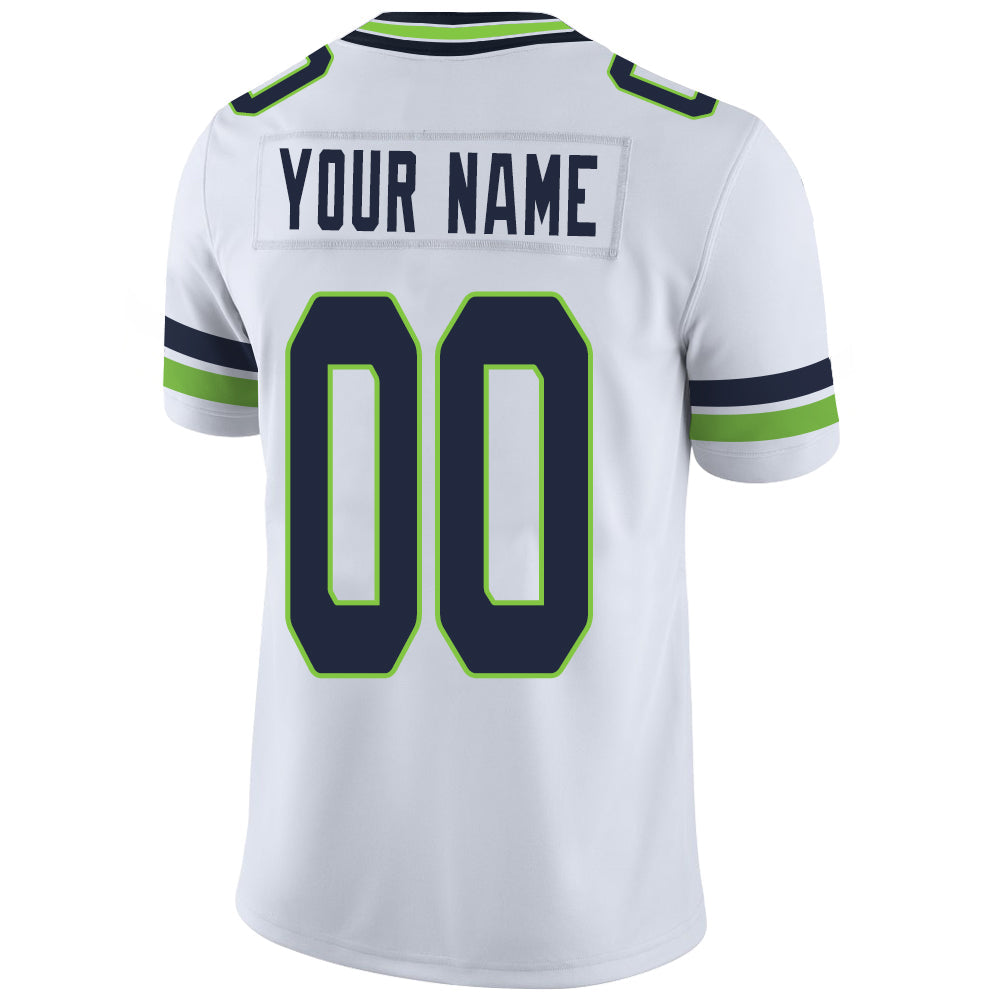 Custom S.Seahawks Stitched American Football Jerseys Personalize Birthday Gifts White Jersey