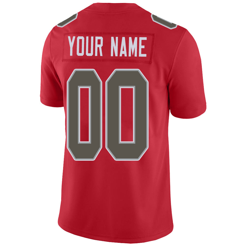 Custom TB.Buccaneers Stitched American Football Jerseys Personalize Birthday Gifts Red Jersey