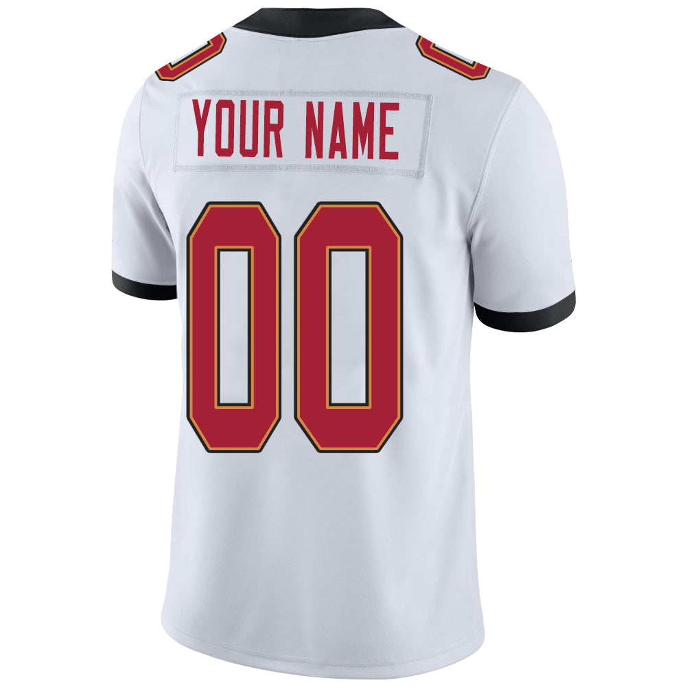 Custom TB.Buccaneers Stitched American Football Jerseys Personalize Birthday Gifts White Jersey