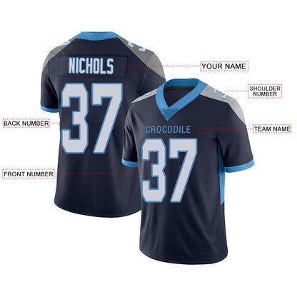 Custom T.Titans Stitched American Football Jerseys Personalize Birthday Gifts Navy Jersey