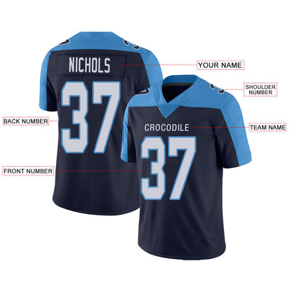 Custom T.Titans Stitched American Football Jerseys Personalize Birthday Gifts Navy Jersey