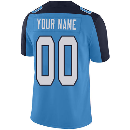 Custom T.Titans Stitched American Football Jerseys Personalize Birthday Gifts Light Blue Jersey