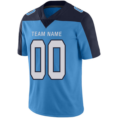 Custom T.Titans Stitched American Football Jerseys Personalize Birthday Gifts Light Blue Jersey