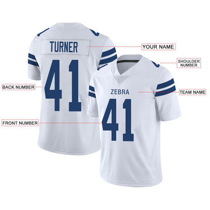 Custom IN.Colts Football Jerseys Team Player or Personalized Design Your Own Name for Men's Women's Youth Jerseys Royal